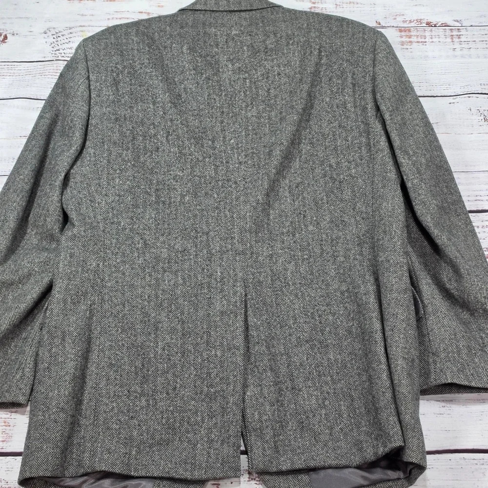 Chereskin Sport Coat Mens 42R Grey Excellent Herringbone Camel Hair Blend Blazer